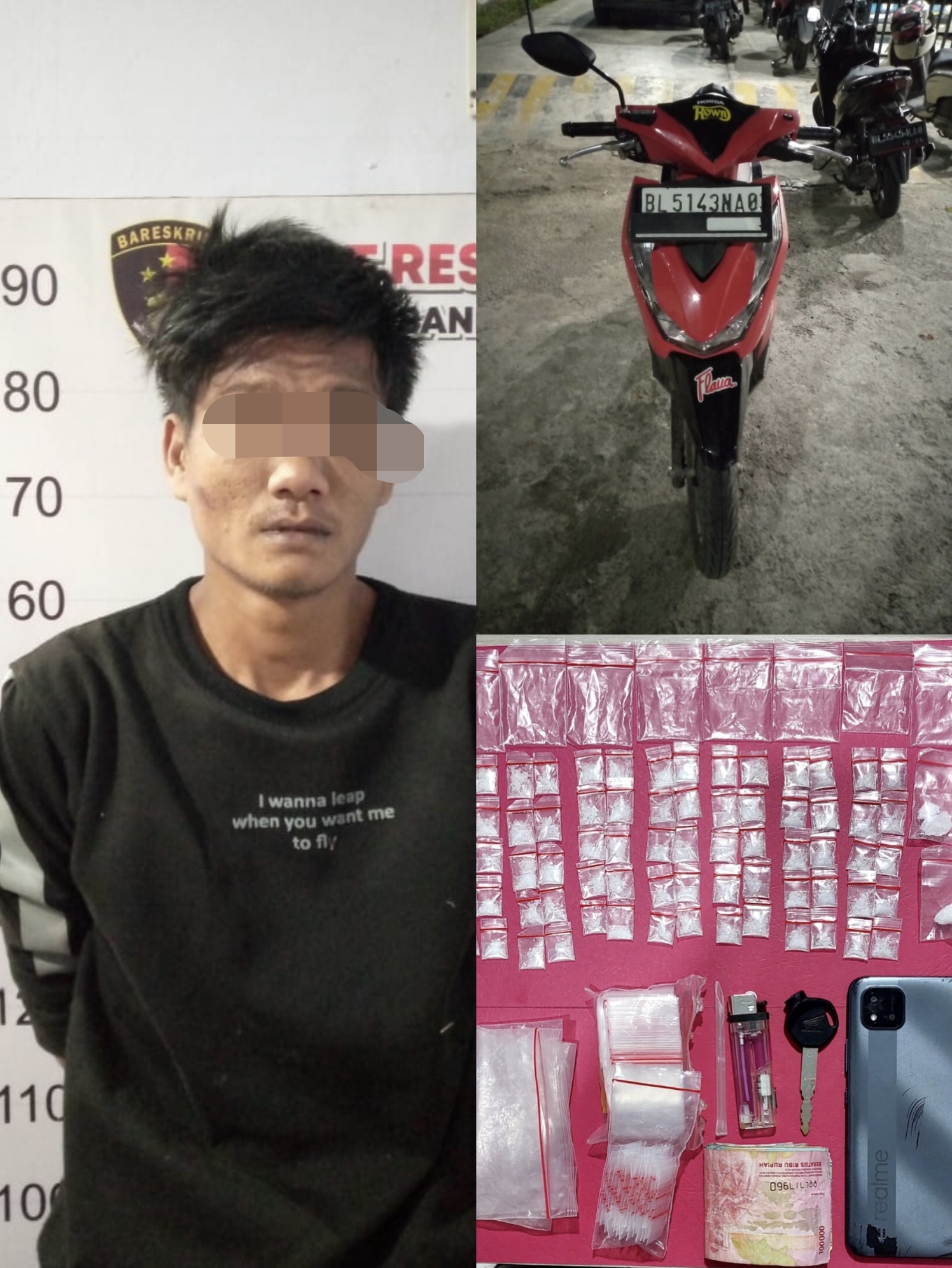 Personel Polsek Banda Sakti Ciduk Penjual Narkotika dan Sita Puluhan Paket Sabu 
