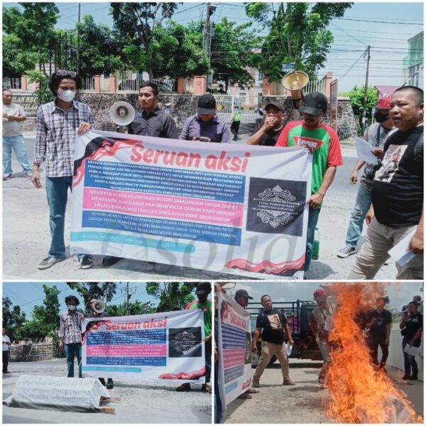 Aksi Unjuk Rasa Peduli Pemberantasan Korupsi dan Narkotika Tuntut Segera Tuntaskan Kasus Pungli di Kabupaten Simalungun 